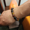 Multi Tiger’s Eye Men’s Bracelet with copper accents – Strength & Focus | Quantum Charged