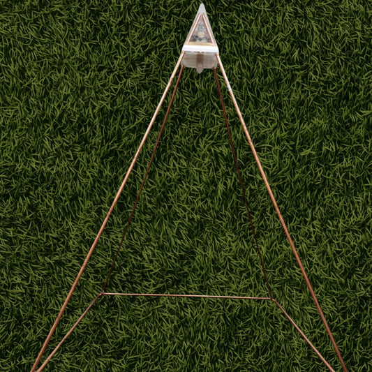Larimar Light Chamber – Copper Crystal Healing Pyramid