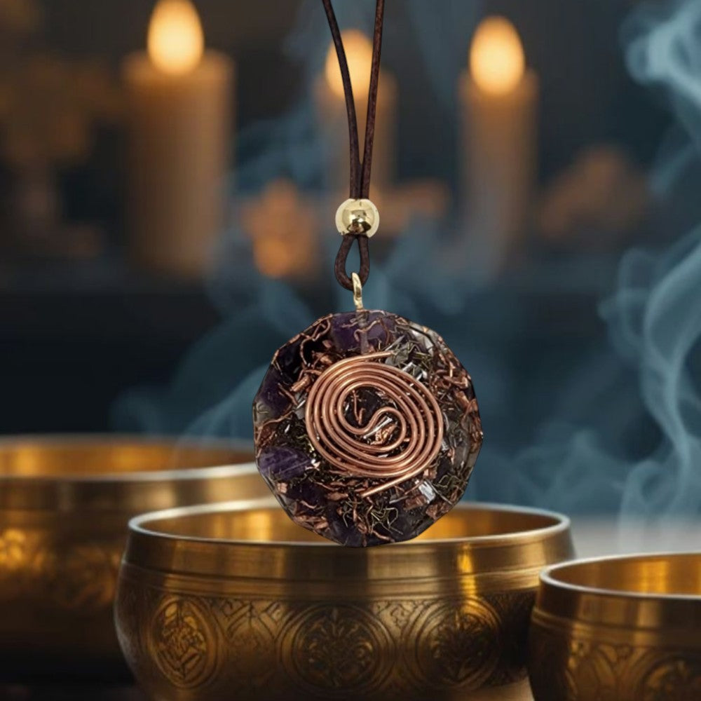 Crown Light Orgonite Pendant