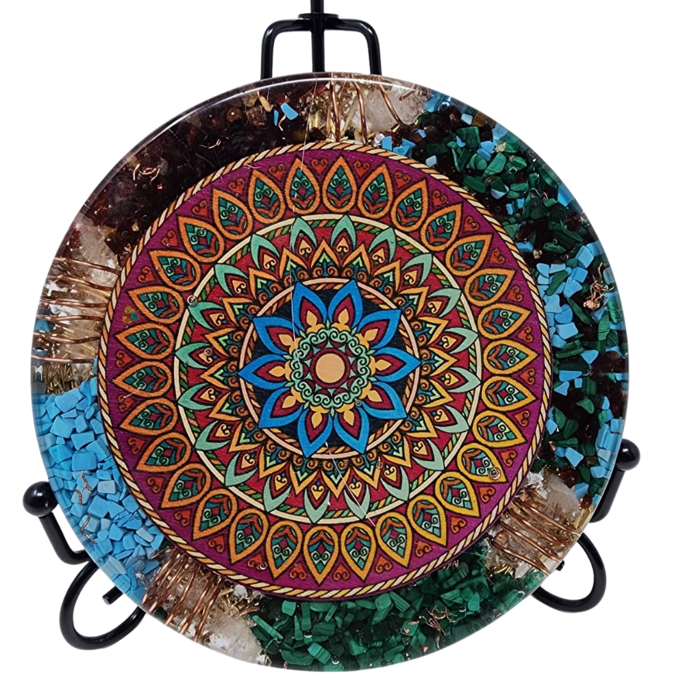 Malachite Mandala Energy Disk
