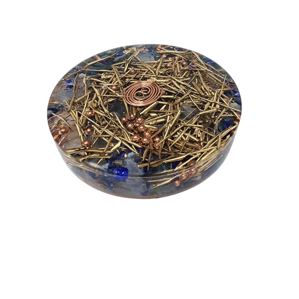 Green Mandala Orgonite Charging Plate