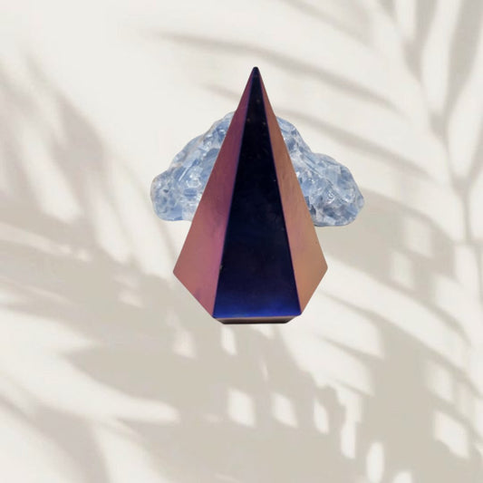 Hexagonal Purple Orgonite pyramid