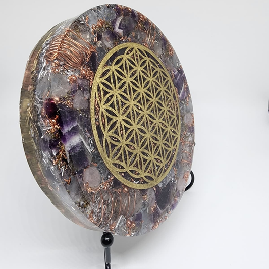 Flower of Life Golden Energy Disk