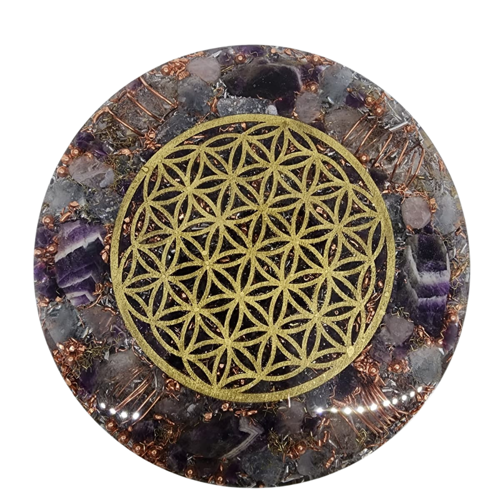 Flower of Life Golden Energy Disk
