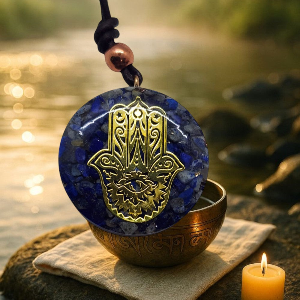 Hamsa Wisdom Orgonite Pendant