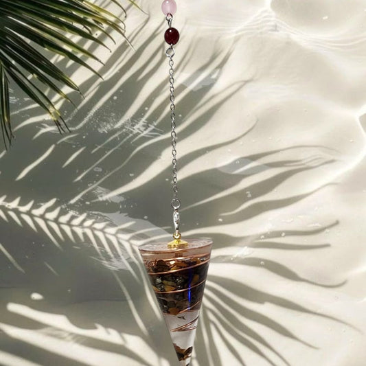 Tiger Eye Round Orgonite Pendulum