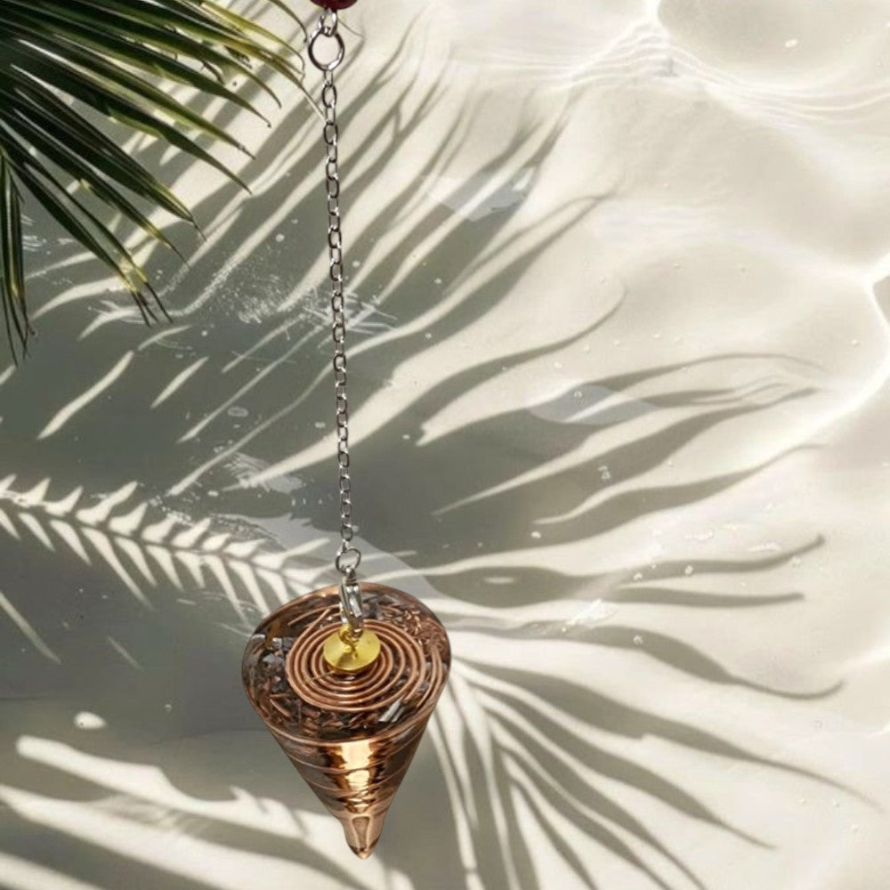 Tiger Eye Round Orgonite Pendulum
