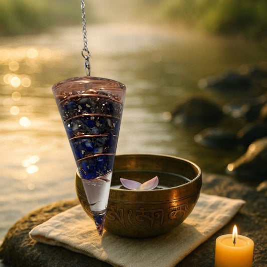 Lapis Lazuli Round Orgonite Pendulum
