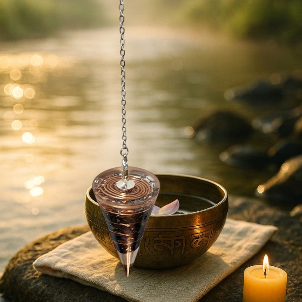 Lapis Lazuli Round Orgonite Pendulum