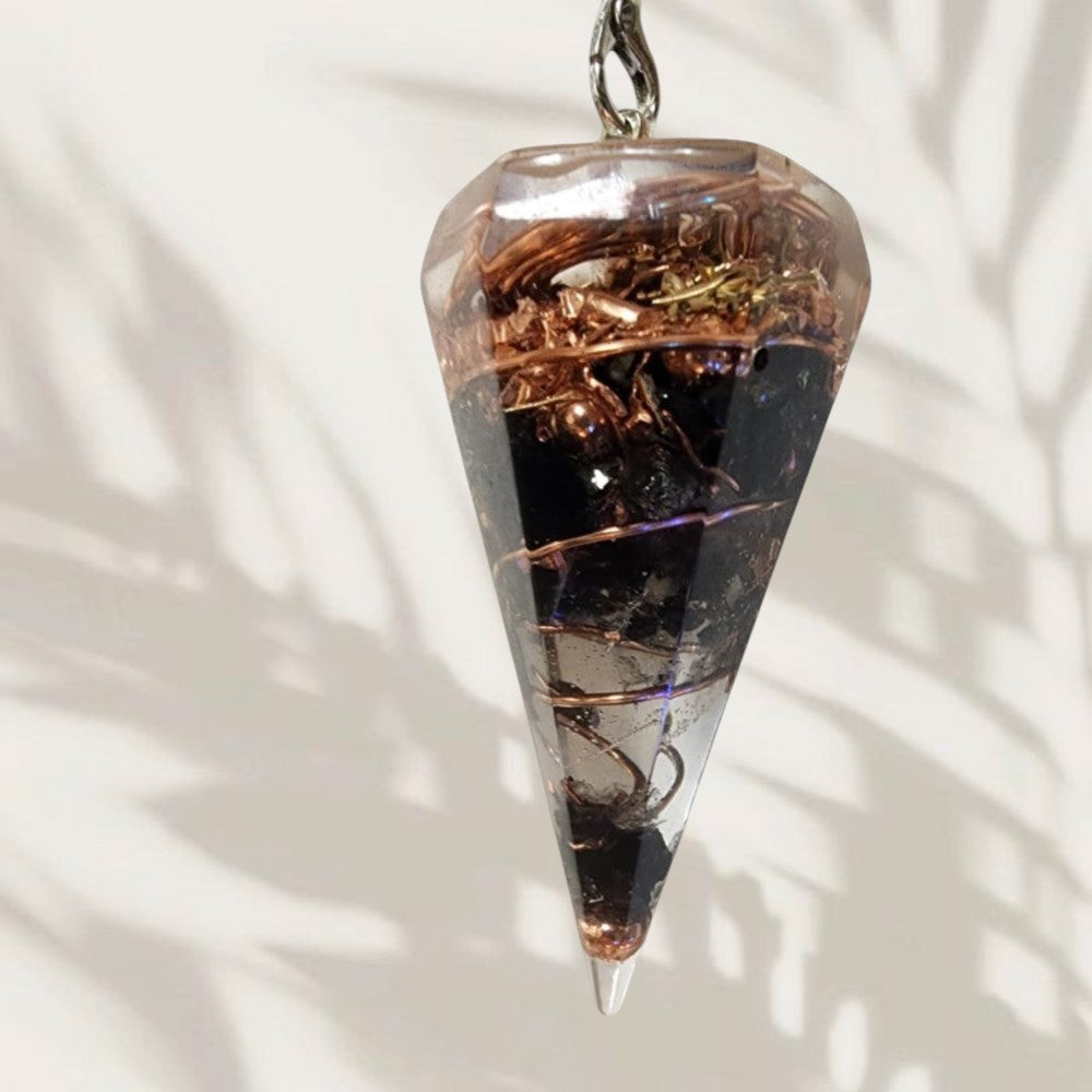 Shungite Blend Hexagonal Orgonite Pendulum