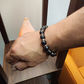 Shungite Men’s Bracelet with Copper Accents – EMF Protection & Grounding | Quantum Charged Energy Bracelet