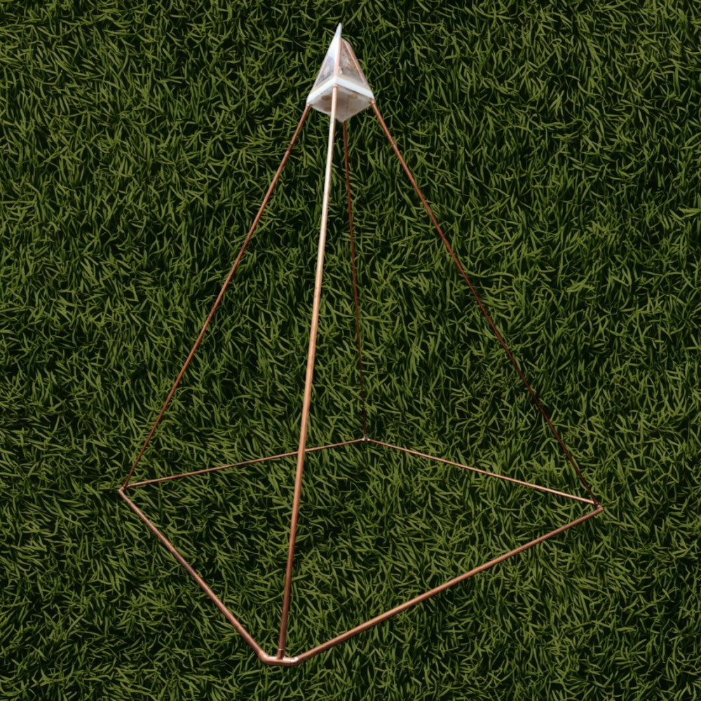 Larimar Light Chamber – Copper Crystal Healing Pyramid
