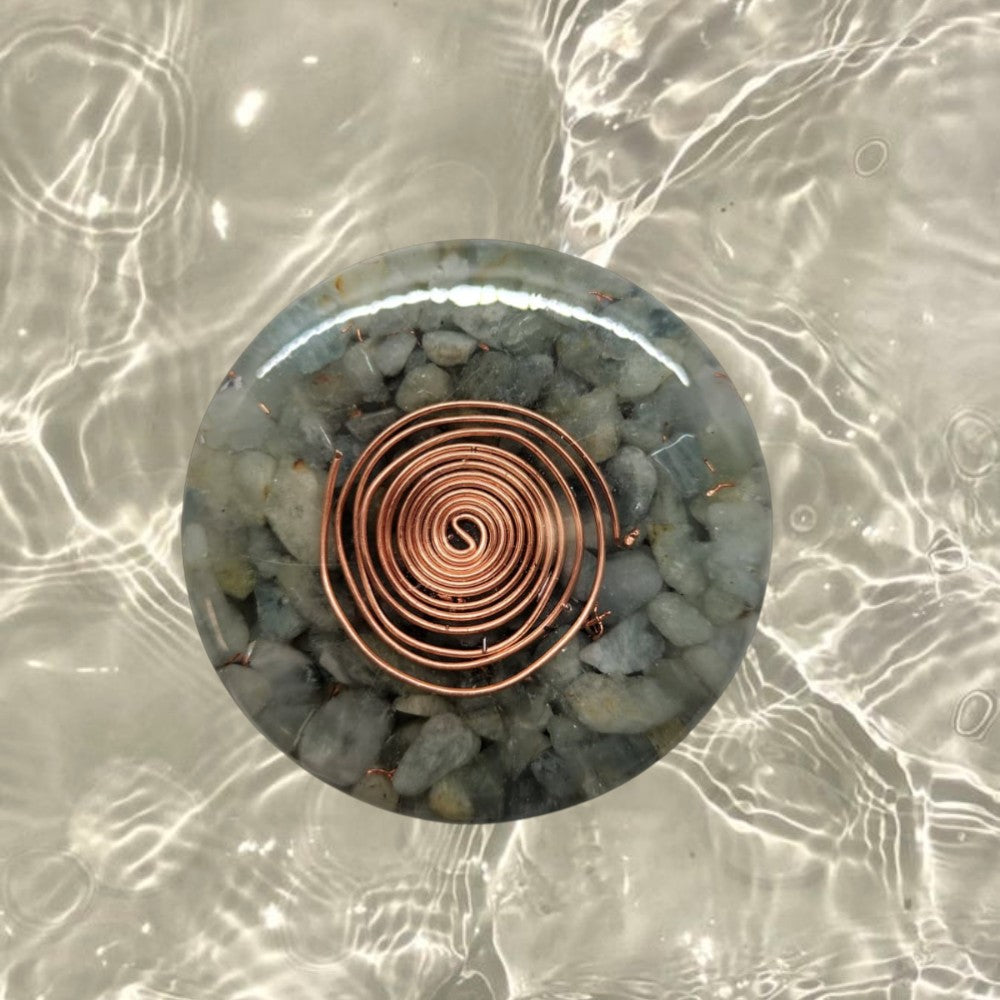 ⁠Aquamarine Harmonic Field Puck
