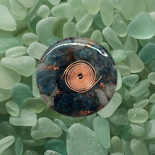 Apatite & Aquamarine Harmonic Field Puck