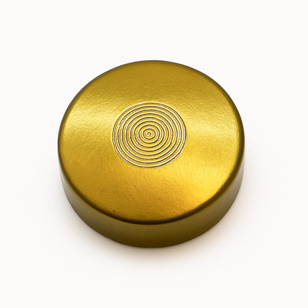 Orgonite Puck: Brass and Copper