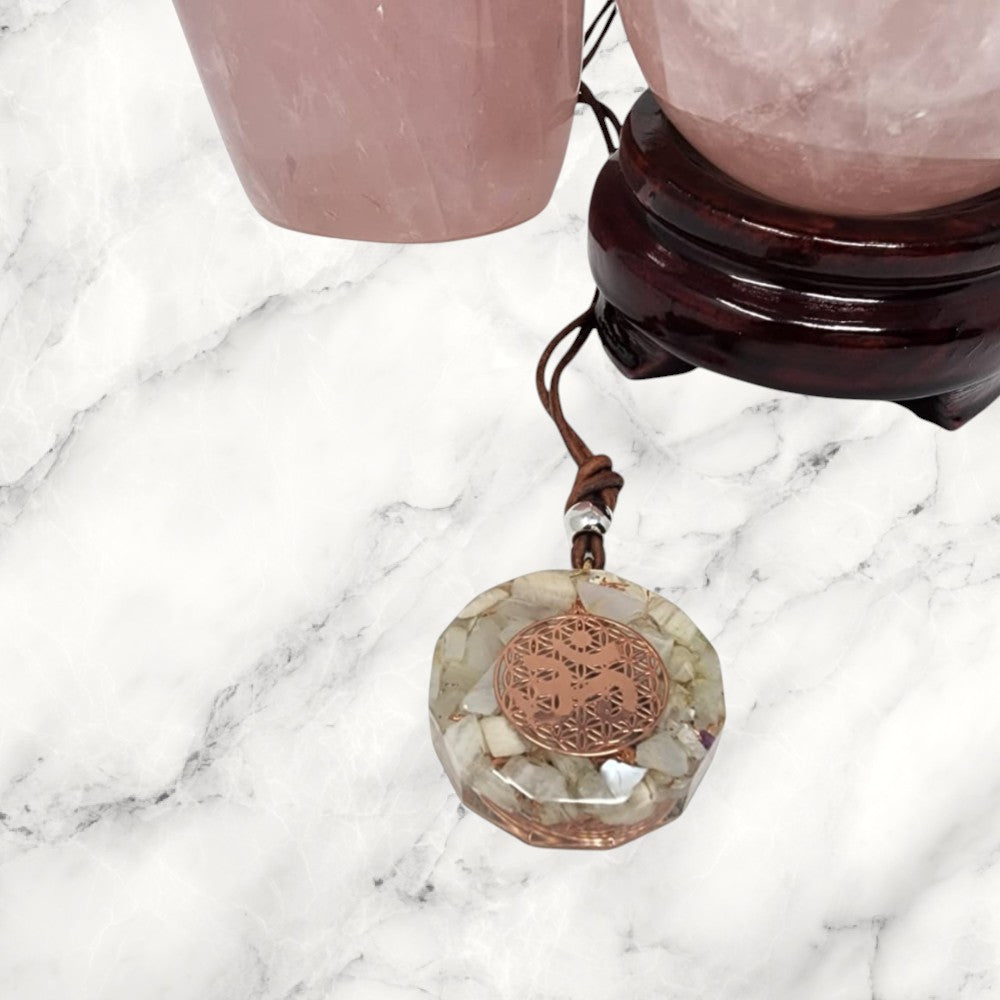 Om Flower Resonance Pendant
