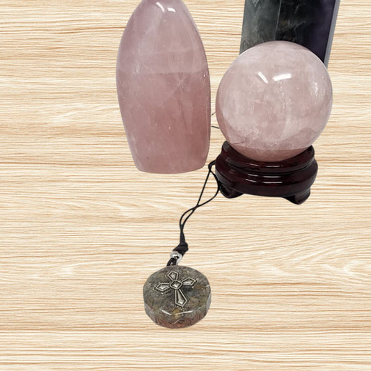 Cross Protection Orgonite Pendant