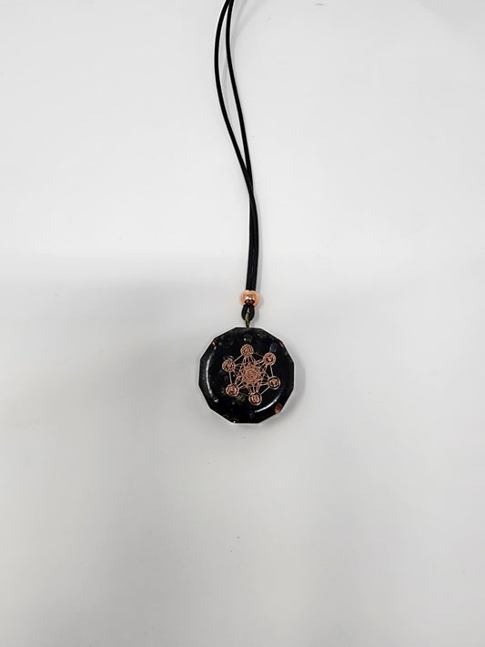 Metatrons cube, shungite, tourmaline, Hematite, pyrite