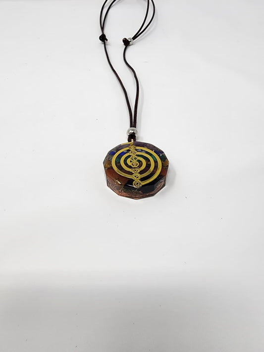 Cho ku rei symbol, 7 stones amethyst, lapislazully,malachite,tigers eye, red jasper, shungite